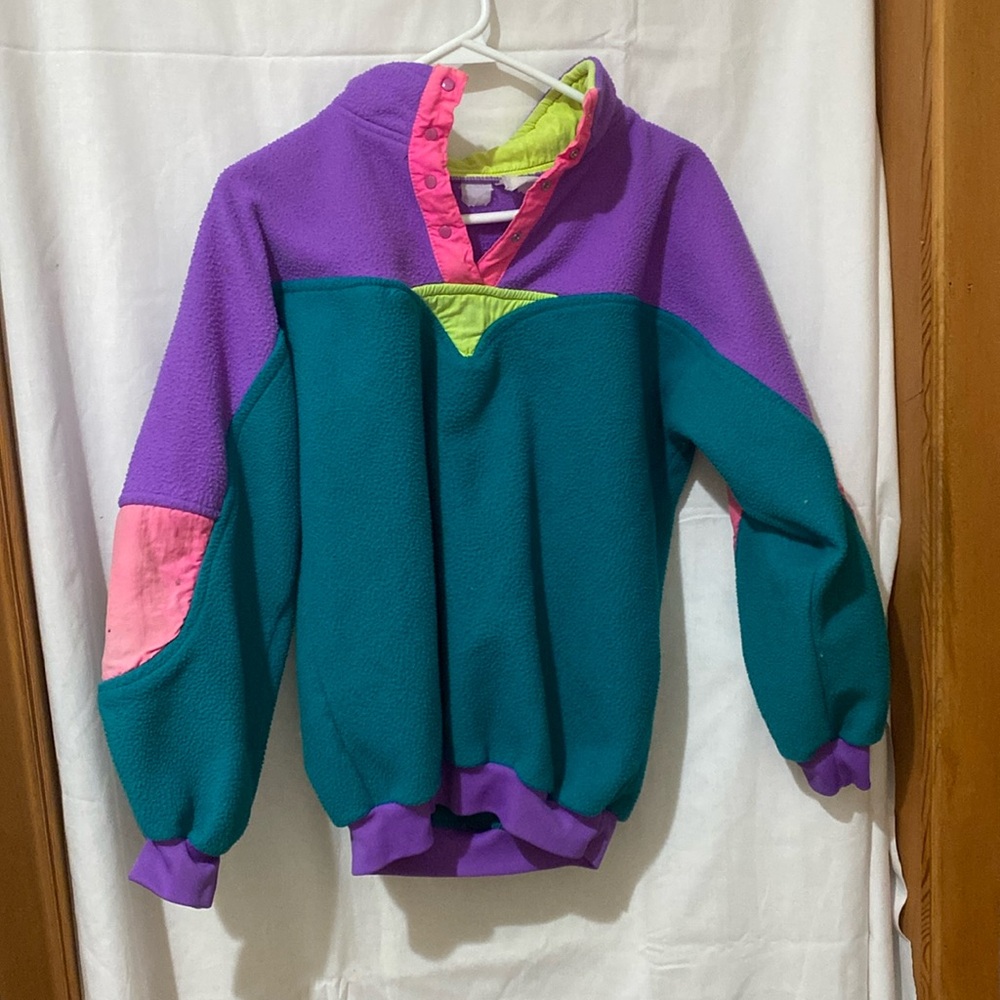 Colorful vintage Lavon Fleece Pullover